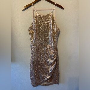 B. Darlin Gold Sequin Dress Size 13/14